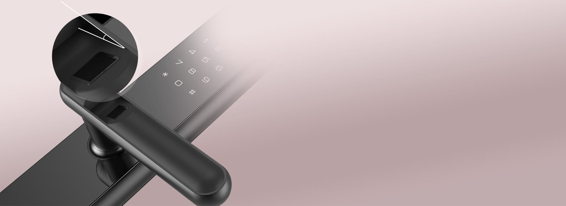 指紋識別，一握即開
 指紋識別模塊位于門...