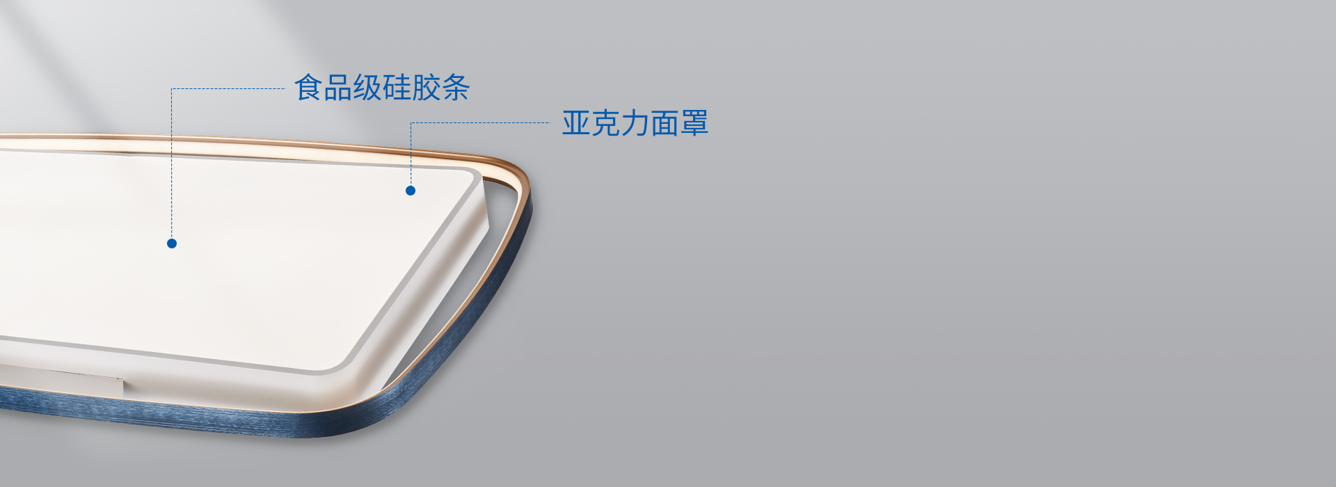 光學面罩，透出柔和好光線
 亞克力材質的...