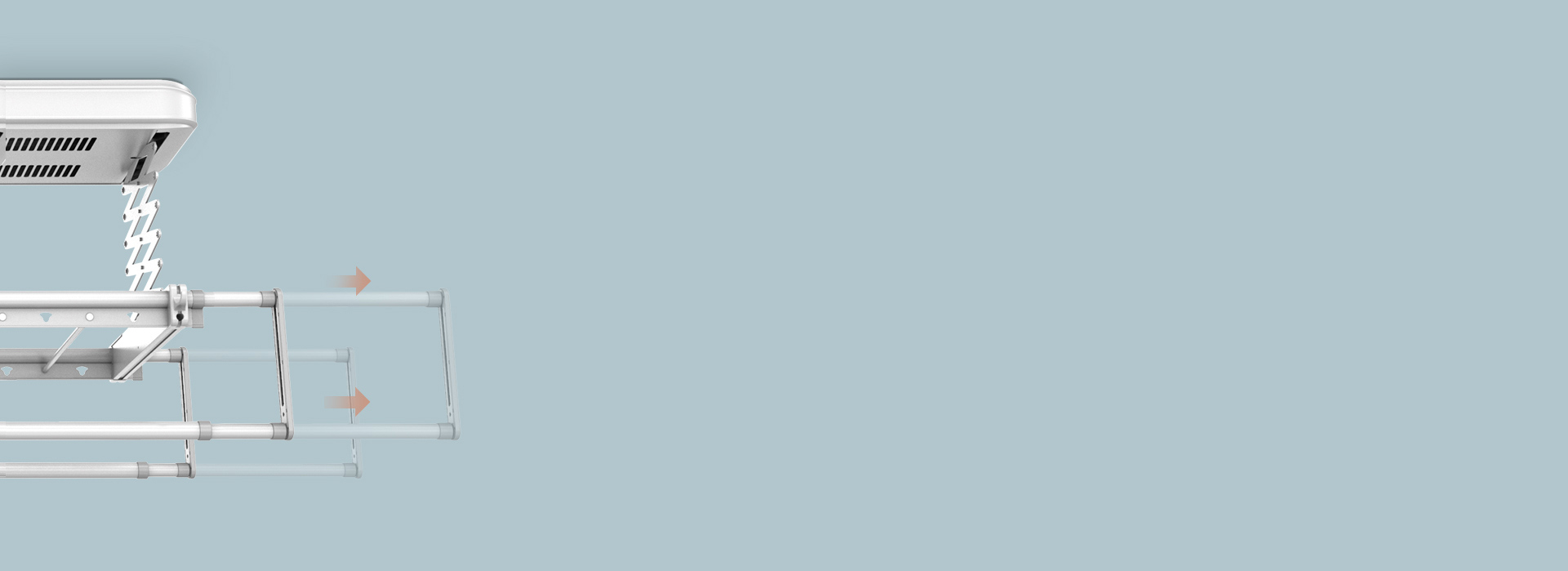 伸縮桿晾曬，節(jié)約空間隨心晾曬
 2根伸縮...