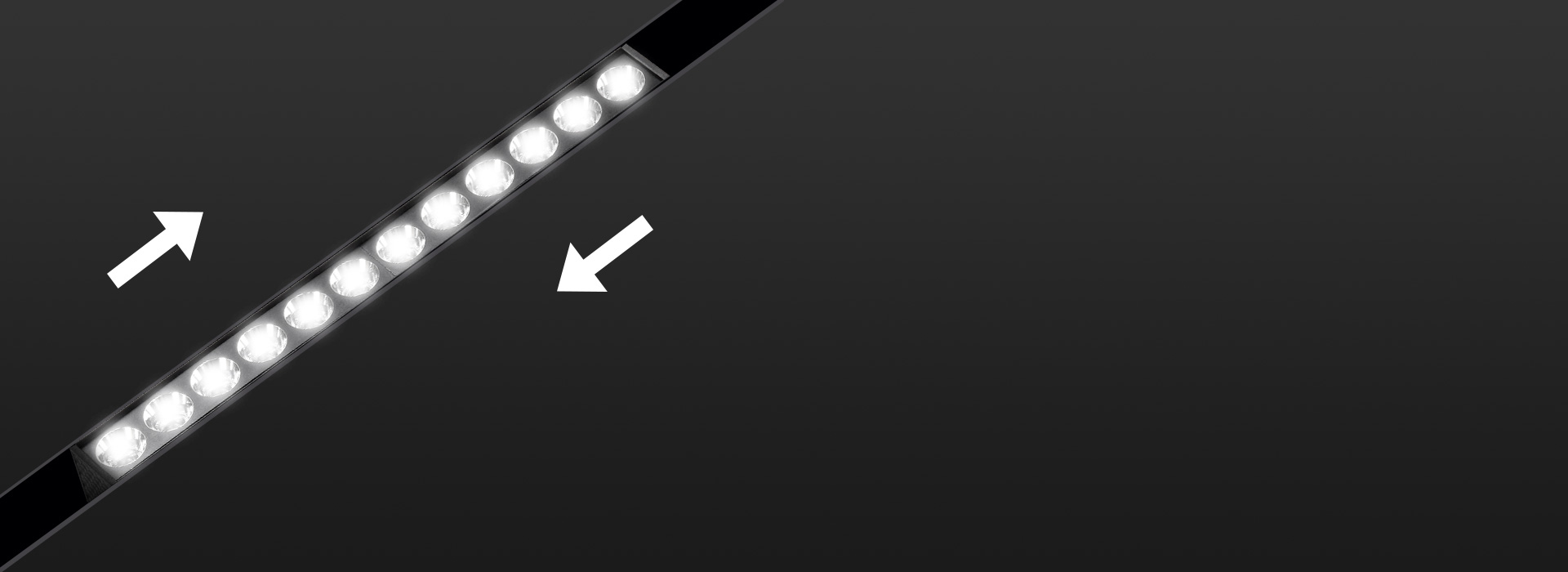 自由布光，發(fā)揮你的想象
 燈具在軌道靈活...