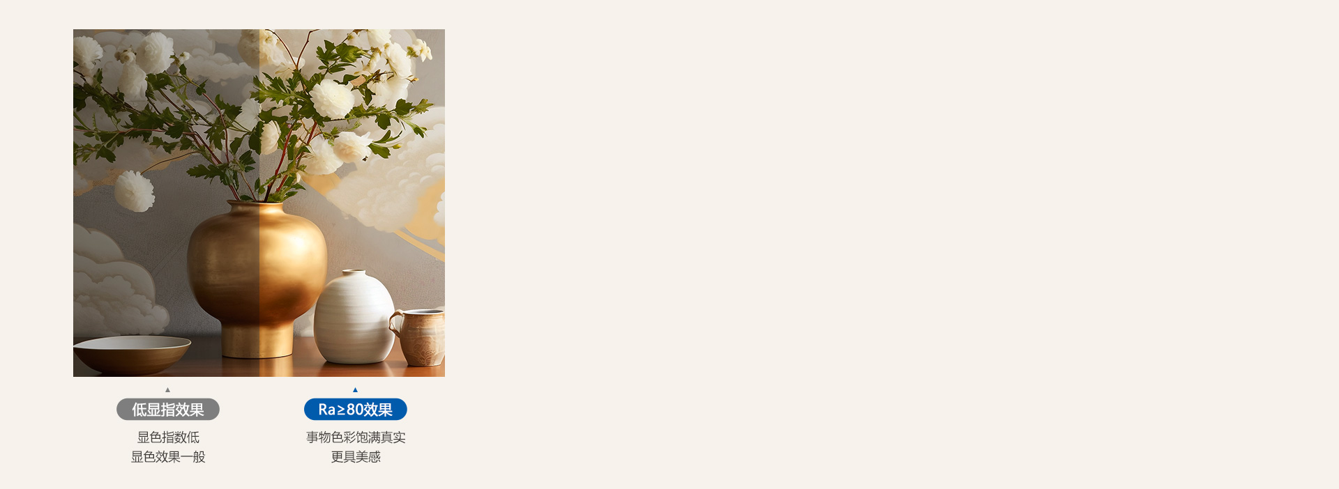 Ra≥80真實顯色，照出事物本真色彩
 ...