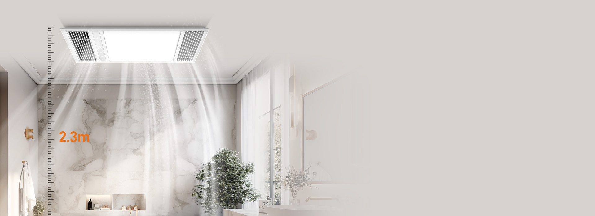 強勁送風，快速換氣
 150mm大風輪，...