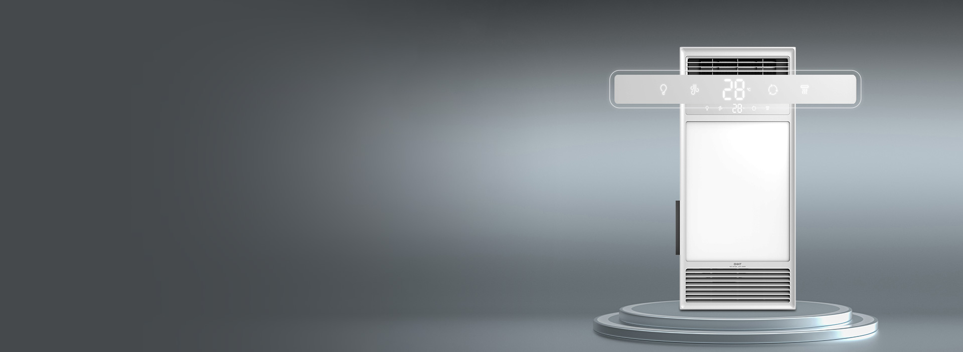 狀態一目了然
 面板自帶高清數顯，實時溫...